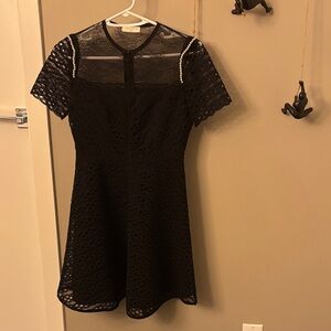 Sandro Black Lace Mini Dress